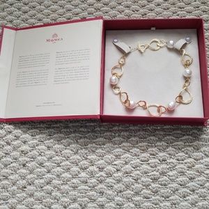 Majorica white baroque necklace